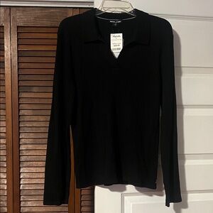 Nautica Black V-Neck Sweater for Women